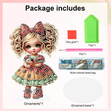 Load image into Gallery viewer, Acrylic Cute Girl Desktop Diamond Painting Art Kits for Home Office Decor