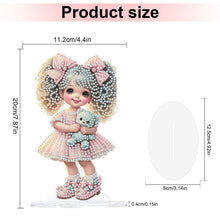 Load image into Gallery viewer, Acrylic Cute Girl Desktop Diamond Painting Art Kits for Home Office Decor