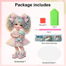 Load image into Gallery viewer, Acrylic Cute Girl Desktop Diamond Painting Art Kits for Home Office Decor
