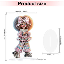 Load image into Gallery viewer, Acrylic Cute Girl Desktop Diamond Painting Art Kits for Home Office Decor