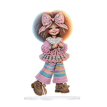 Load image into Gallery viewer, Acrylic Cute Girl Desktop Diamond Painting Art Kits for Home Office Decor