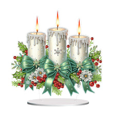 Load image into Gallery viewer, Acrylic Special Shape Christmas Candles Desktop Diamond Painting Art Kits