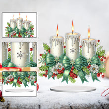 Load image into Gallery viewer, Acrylic Special Shape Christmas Candles Desktop Diamond Painting Art Kits