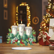 Load image into Gallery viewer, Acrylic Special Shape Christmas Candles Desktop Diamond Painting Art Kits