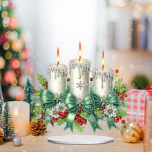 Load image into Gallery viewer, Acrylic Special Shape Christmas Candles Desktop Diamond Painting Art Kits