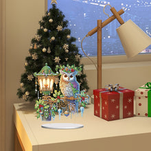 Load image into Gallery viewer, Acrylic Special Shape Christmas Owl Desktop Diamond Painting Art Craft Kits