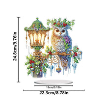 Load image into Gallery viewer, Acrylic Special Shape Christmas Owl Desktop Diamond Painting Art Craft Kits