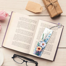Load image into Gallery viewer, 3Pcs Special Shape Flowers Diamond Painting Bookmark Making Kit for Book Lovers