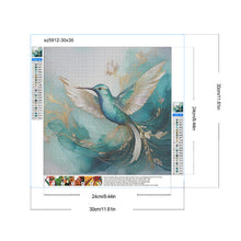 Load image into Gallery viewer, Diamond Painting - Full Round - Blue hummingbird (30*30CM)