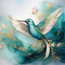 Load image into Gallery viewer, Diamond Painting - Full Round - Blue hummingbird (30*30CM)