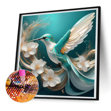 Load image into Gallery viewer, Diamond Painting - Full Round - Blue hummingbird (30*30CM)