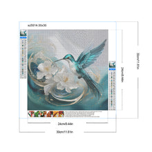 Load image into Gallery viewer, Diamond Painting - Full Round - Blue hummingbird (30*30CM)