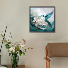 Load image into Gallery viewer, Diamond Painting - Full Round - Blue hummingbird (30*30CM)