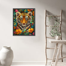 Load image into Gallery viewer, AB Diamond Painting - Full Round - Tiger in the flowers (40*50CM)
