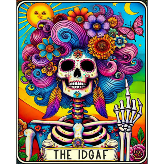AB Diamond Painting - Full Round - Skull girl (40*50CM)