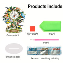 Load image into Gallery viewer, Acrylic Special Shape Bird Diamond Art Clock Pendants Kit Diamond Painting Clock