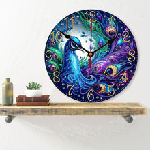 Load image into Gallery viewer, Peacock Special Shape 5D Diamond Painting Clock Art Craft for Living Room Decor