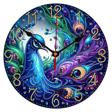 Load image into Gallery viewer, Peacock Special Shape 5D Diamond Painting Clock Art Craft for Living Room Decor