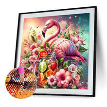 Load image into Gallery viewer, Diamond Painting - Full Round - Flower bouquet drink flamingo (30*30CM)
