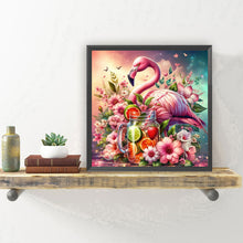 Load image into Gallery viewer, Diamond Painting - Full Round - Flower bouquet drink flamingo (30*30CM)