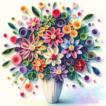 Load image into Gallery viewer, Diamond Painting - Full Round - Beautiful vase bouquet (40*40CM)