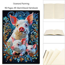 Load image into Gallery viewer, Animal Special Shaped 50 Pages 5D DIY Diamond Art Painting Notebook Kit No Lines