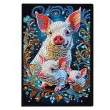 Load image into Gallery viewer, Animal Special Shaped 50 Pages 5D DIY Diamond Art Painting Notebook Kit No Lines