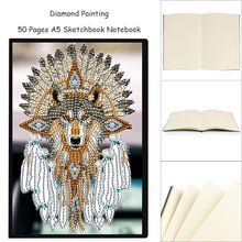 Load image into Gallery viewer, Animal Special Shaped 50 Pages 5D DIY Diamond Art Painting Notebook Kit No Lines