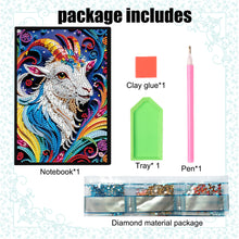 Load image into Gallery viewer, Animal Special Shaped 50 Pages 5D DIY Diamond Art Painting Notebook Kit No Lines