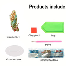 Load image into Gallery viewer, Acrylic Special Shape Pumpkin Cross Desktop Diamond Art Kits Bedroom Table Decor