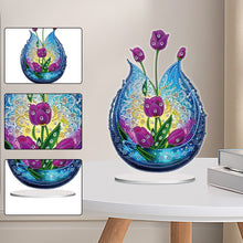 Load image into Gallery viewer, Acrylic Special Shape Pumpkin Cross Desktop Diamond Art Kits Bedroom Table Decor