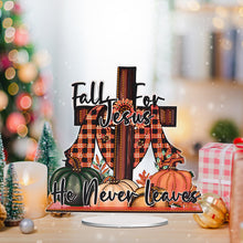 Load image into Gallery viewer, Acrylic Special Shape Pumpkin Cross Desktop Diamond Art Kits Bedroom Table Decor