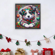 Load image into Gallery viewer, Diamond Painting - Full Round - Christmas shepherd dog (30*30CM)