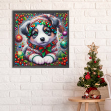 Load image into Gallery viewer, Diamond Painting - Full Round - Christmas shepherd dog (30*30CM)