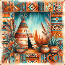 Load image into Gallery viewer, Diamond Painting - Full Round - Sand Indian tent (30*30CM)