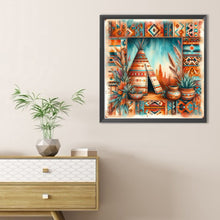 Load image into Gallery viewer, Diamond Painting - Full Round - Sand Indian tent (30*30CM)