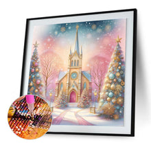 Load image into Gallery viewer, Diamond Painting - Full Round - Christmas snow church (30*30CM)