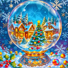 Load image into Gallery viewer, Diamond Painting - Full Round - Snow crystal ball town (30*30CM)
