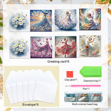 Load image into Gallery viewer, 6Pcs Christmas DIY Diamond Painting Card Diamond Daily Wish Card for Adults Kids