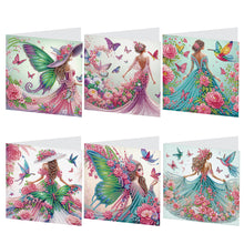 Load image into Gallery viewer, 6Pcs Christmas DIY Diamond Painting Card Diamond Daily Wish Card for Adults Kids