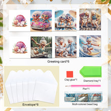 Load image into Gallery viewer, 6Pcs Christmas DIY Diamond Painting Card Diamond Daily Wish Card for Adults Kids