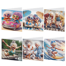 Load image into Gallery viewer, 6Pcs Christmas DIY Diamond Painting Card Diamond Daily Wish Card for Adults Kids