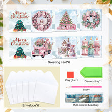 Load image into Gallery viewer, 6Pcs Christmas DIY Diamond Painting Card Diamond Daily Wish Card for Adults Kids