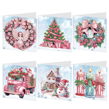 Load image into Gallery viewer, 6Pcs Christmas DIY Diamond Painting Card Diamond Daily Wish Card for Adults Kids