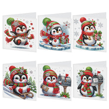 Load image into Gallery viewer, 6Pcs Christmas DIY Diamond Painting Card Diamond Daily Wish Card for Adults Kids