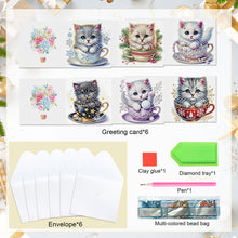 Load image into Gallery viewer, 6Pcs Christmas DIY Diamond Painting Card Diamond Daily Wish Card for Adults Kids