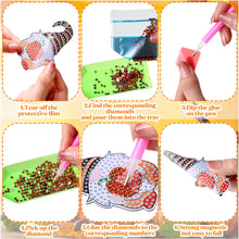 Load image into Gallery viewer, 12Pcs Acrylic Dwarf Elf Diamond Art Fridge Magnet Diamond Painting Fridge Magnet