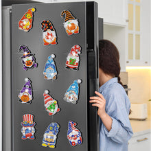 Load image into Gallery viewer, 12Pcs Acrylic Dwarf Elf Diamond Art Fridge Magnet Diamond Painting Fridge Magnet