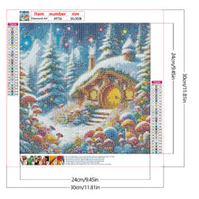 Load image into Gallery viewer, Diamond Painting - Full Round - Snowy day cave house (30*30CM)