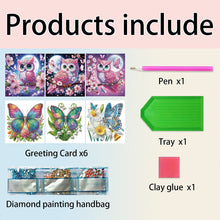 Load image into Gallery viewer, 6Pcs Ladybug Bee Diamond Handmade Card DIY Diamond Painting Card for Adults Kids